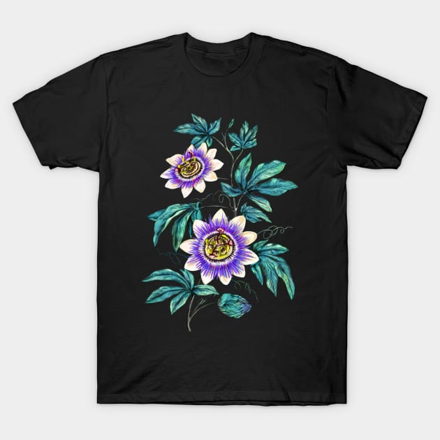 Passion flower. Witchy herbs T-Shirt by Sitenkova